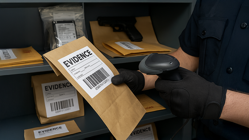 Boost accuracy and efficiency in law enforcement with barcode scanning. Discover how it improves evidence tracking from intake to disposal.