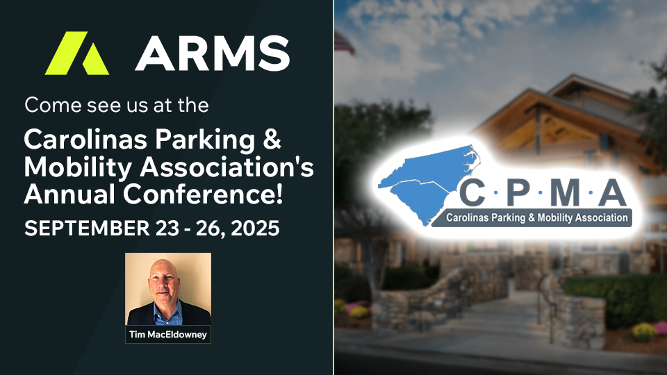 ARMS is excited to be heading to Asheville, NC for the 2025 Carolinas Parking & Mobility Association Annual Conference next month!