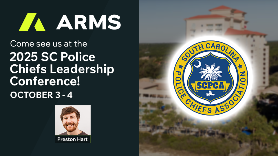 ARMS is excited to be heading to Myrtle Beach, SC for the 2025 South Carolina Police Chiefs Leadership Conference next month!